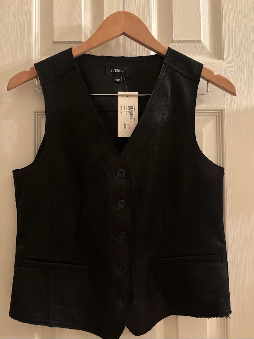 Black suede vest